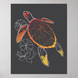 Poster de Tartaruga do Mar de Sunburst