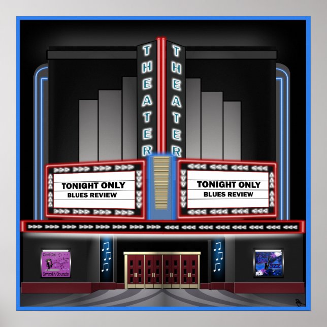 Poster de Teatro Retro (Frente)