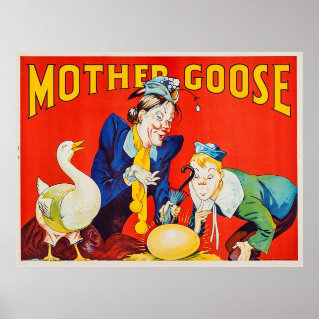 Poster de Teatro Vintage Madre Goose (Frente)