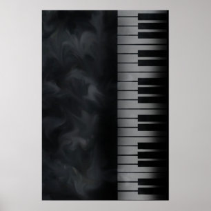 poster de teclado de teclas de piano