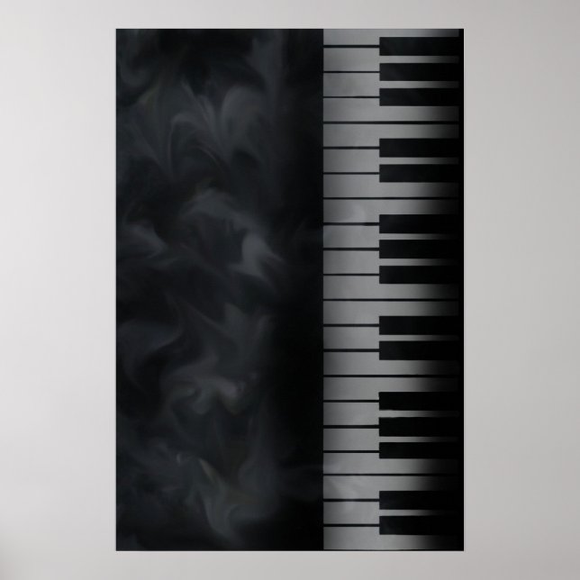 poster de teclado de teclas de piano (Frente)