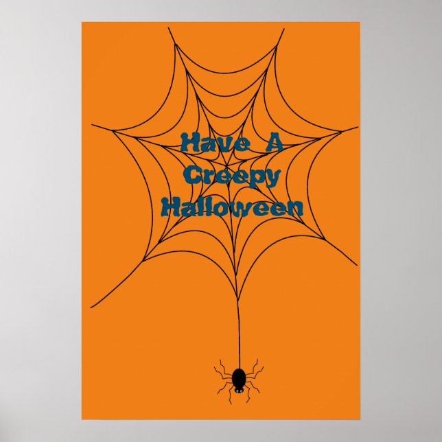 Poster de teia de aranha do Halloween (Frente)