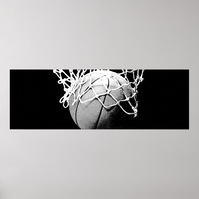 Poster de tela de basquete panorâmica (Frente)