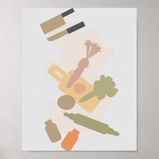 Poster de Tema cozinhar e Cozinha