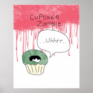 poster de tema cupcake do - 'zombie Cupcake'