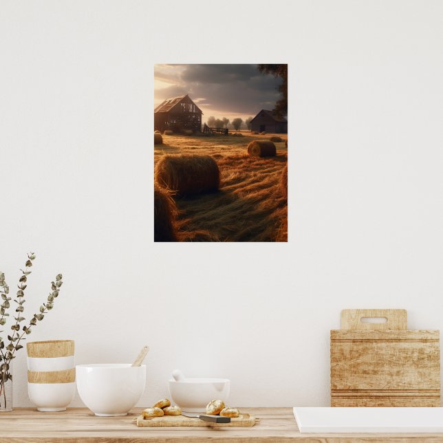 Poster de Tema de Fazenda de Ag de Ave de Ave (Cozinha)
