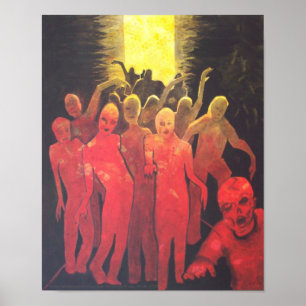 Poster de terror de Morto de ponta Zombie Horde Si