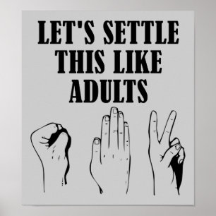 Poster de Tesoura de Papel Rock