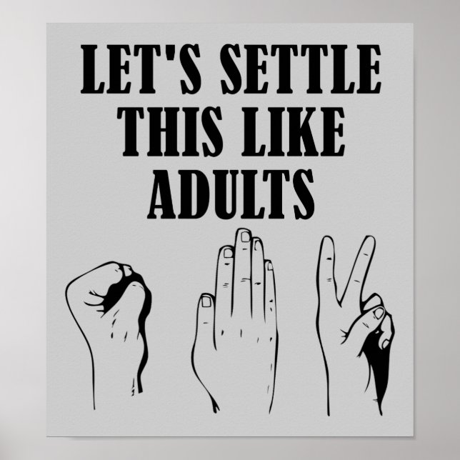 Poster de Tesoura de Papel Rock (Frente)