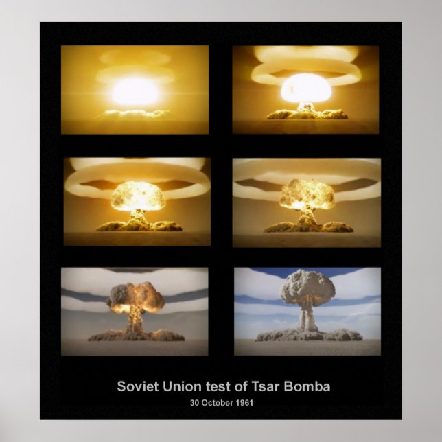 POSTER de teste de Tsar Bomba da URSS (Frente)