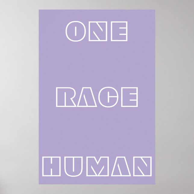Poster de Texto de Citação Humana Raça Útil (Frente)