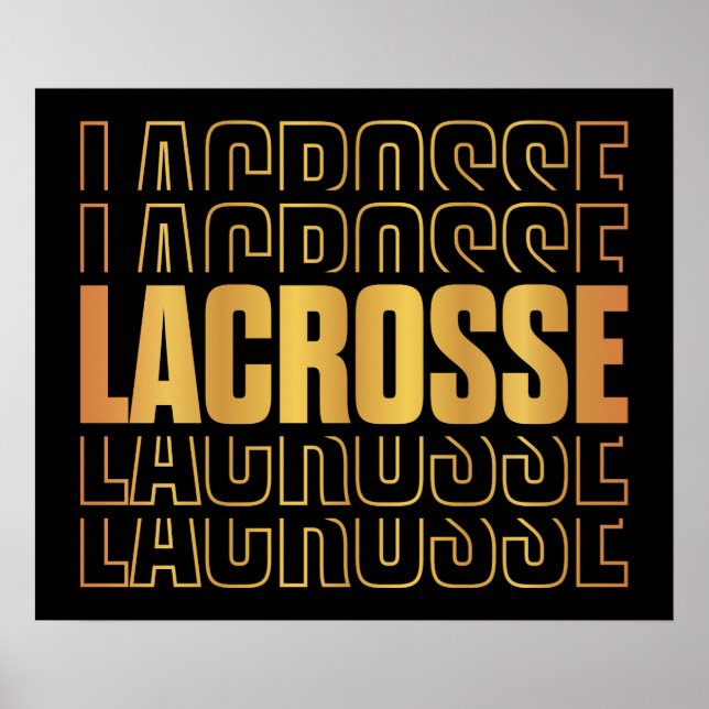 Poster de Texto de Lacrosse (Frente)