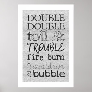 Poster de Texto do Cheio Noturno Macbeth