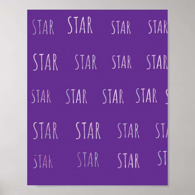 Poster de texto estrela para uma edição fofa para  (Frente)