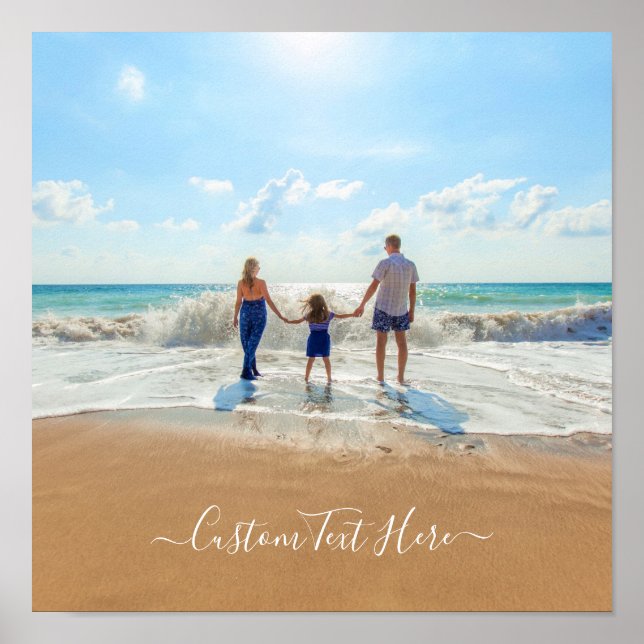 Poster de Texto Fotográfico Personalizado Suas Fot (Frente)