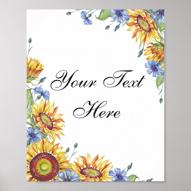 Poster de Texto Personalizado (Frente)