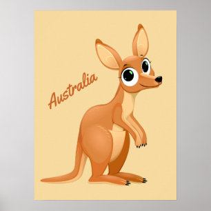 Poster de texto personalizado de Kangaroo