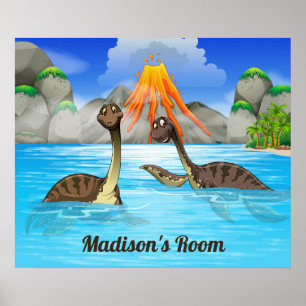 poster de texto personalizado dos Dinossauros