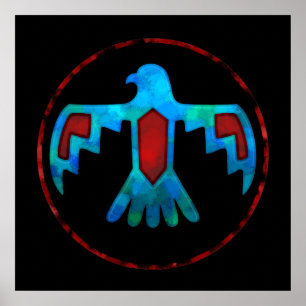 Poster de Thunderbird Vermelho e Azul