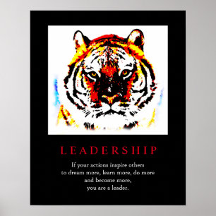 Poster de Tigre de Pop de Liderança Motivacional