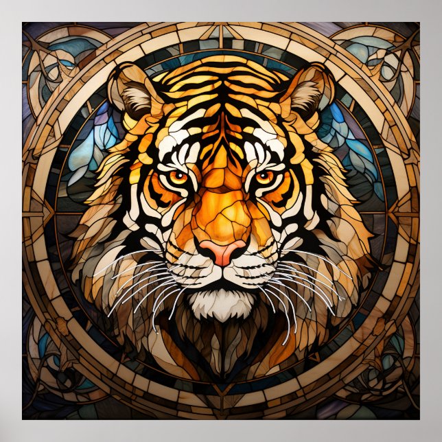 Poster de Tigre de Vidro Estreitado (Frente)