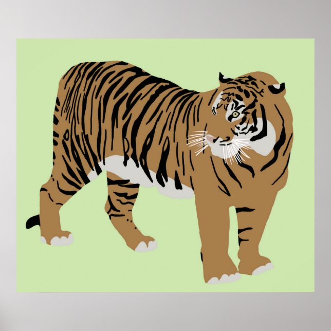 poster de tigre verde (Frente)