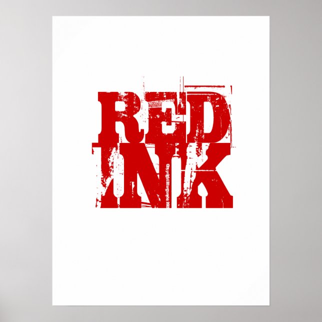 Poster de tinta vermelha (Frente)