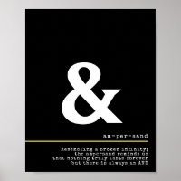 Poster de Tipografia Branca Mínima de Ampersand