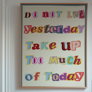 Poster de Tipografia da Parede de Cotação Inspirat