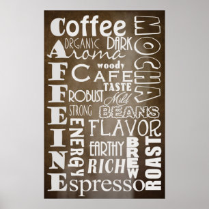 POSTER DE TIPOGRAFIA DE CAFÉ