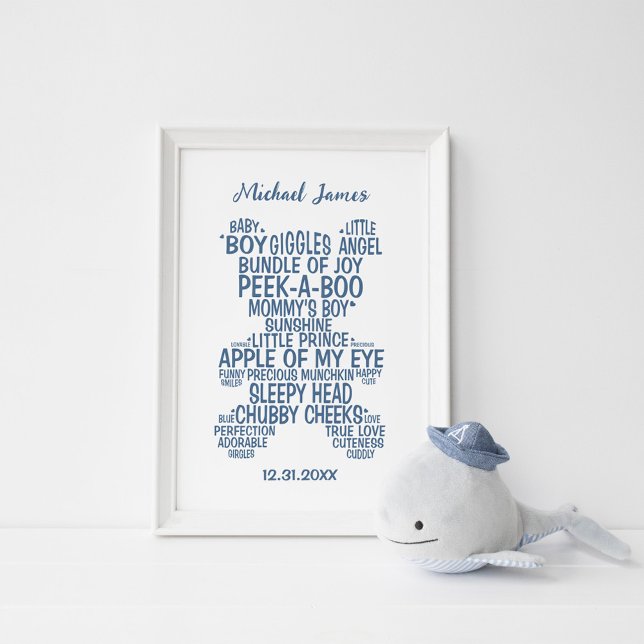 Poster de Tipografia do Urso Azul (Matte) (Criador carregado)
