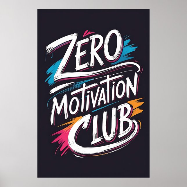 Poster de Tipografia do Zero Motivation Club (Frente)