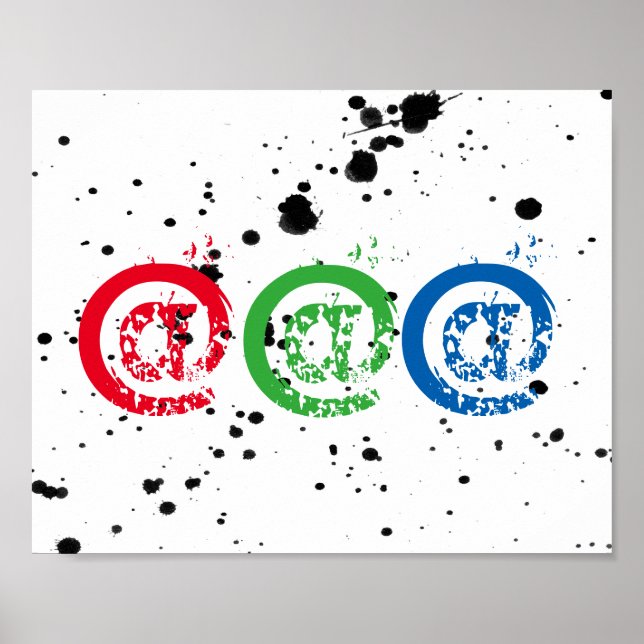 poster de tipografia legal no splatter preto (Frente)