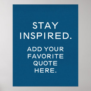 Poster de Tipografia Personalizada, Cotação Inspir