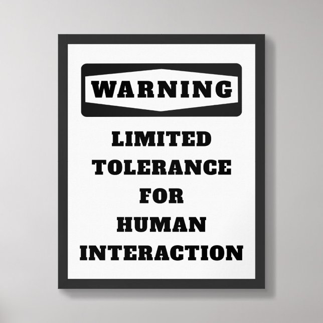 Poster de tolerância limitada de aviso (Criador carregado)
