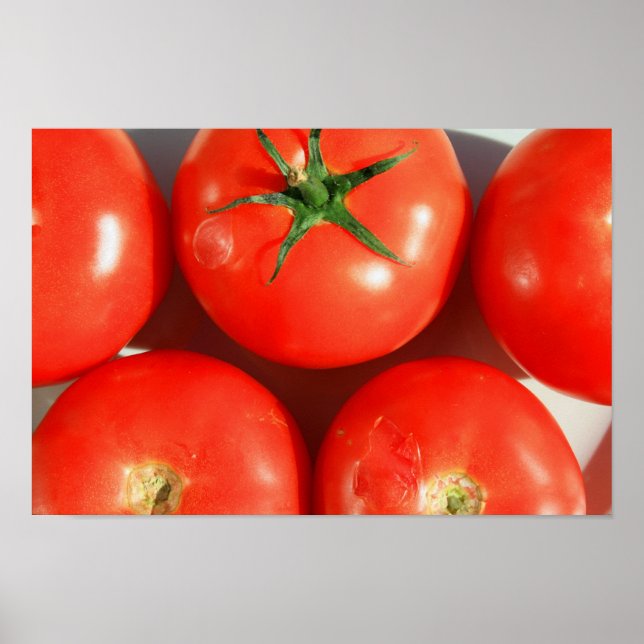 Poster de tomate vermelho (Frente)