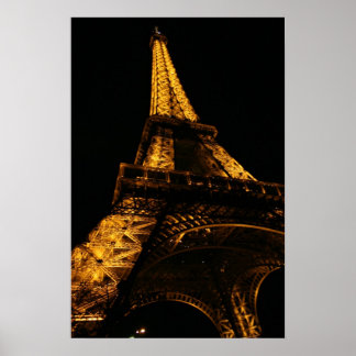 poster de torre Eiffel do ouro