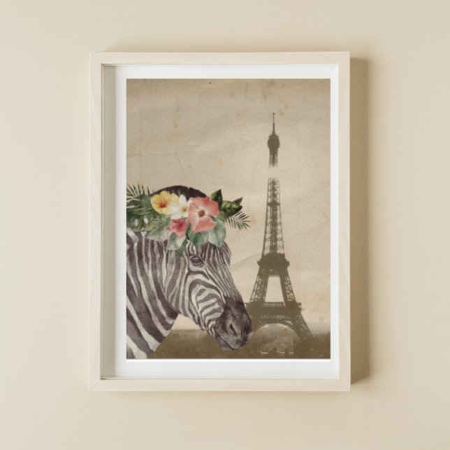 Poster de Torre Zebra rico e Eiffel (Criador carregado)