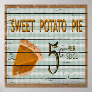 Poster de torta de batata doce