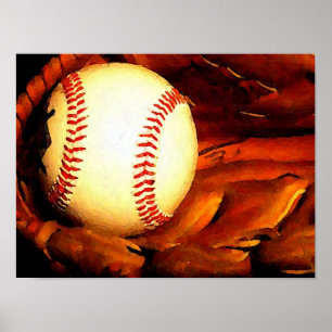 Poster de Trabalho de arte de Ball Baseball