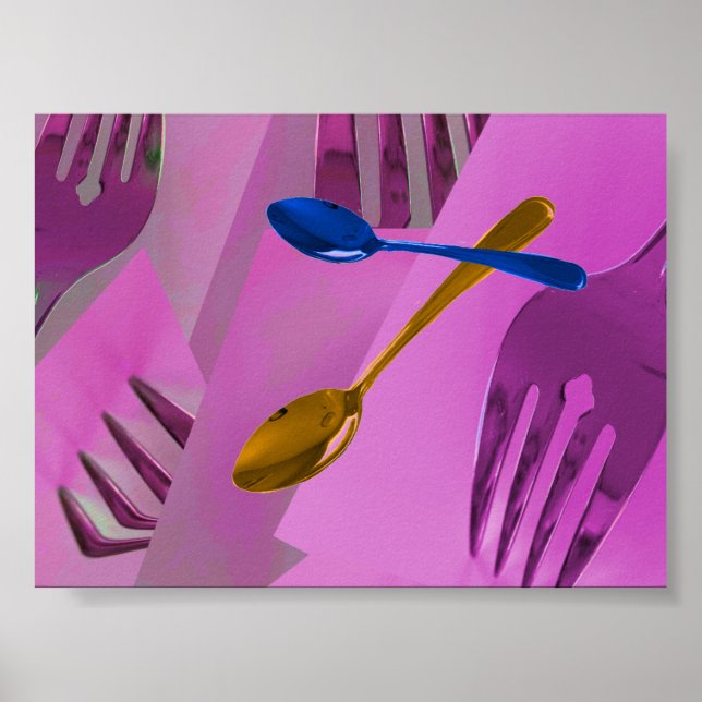 Poster de Trabalho de arte de Culinária Colorida (Frente)