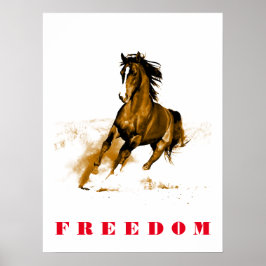 Poster de Trabalho de arte de Motivação de Cavalo