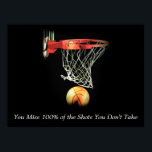 Poster de Trabalho de arte de Shot de Basquete de<br><div class="desc">Eu Adoro Este Jogo. Esportes populares - Imagem de bola de basquete.</div>