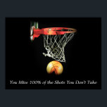 Poster de Trabalho de arte de Shot de Basquete de<br><div class="desc">Eu Adoro Este Jogo. Esportes populares - Imagem de bola de basquete.</div>