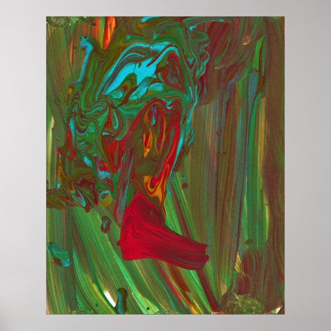Poster De Trapos a Ricas 1 Vermelho Ousado Verde Impressã (Frente)