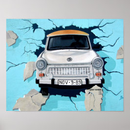 Poster de travamento do carro do grafite