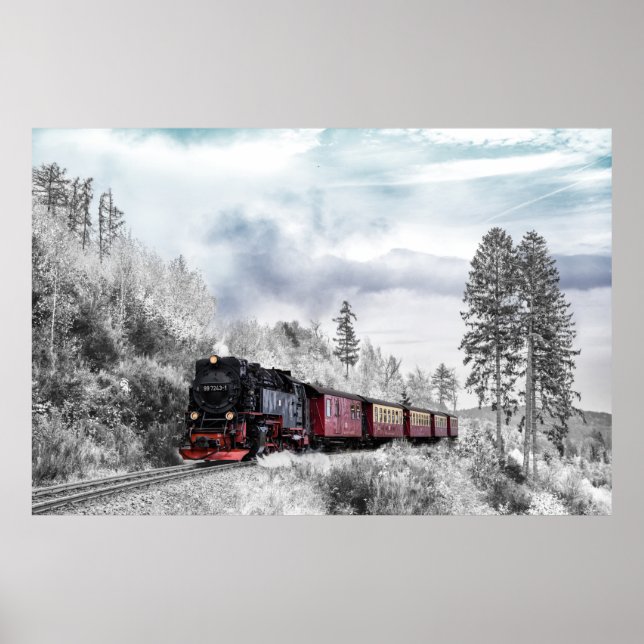 poster de trem de inverno (Frente)