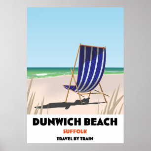 poster de trem Dunwch Beach Suffolk