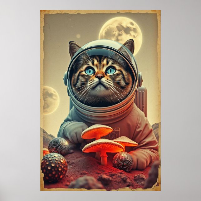 Poster de Triagem de Disco de Cat no Espaço (Frente)