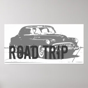 Poster de Triagem de Estrada de Veículos Retro